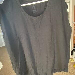 Women's Merino Wool Black Tank Top